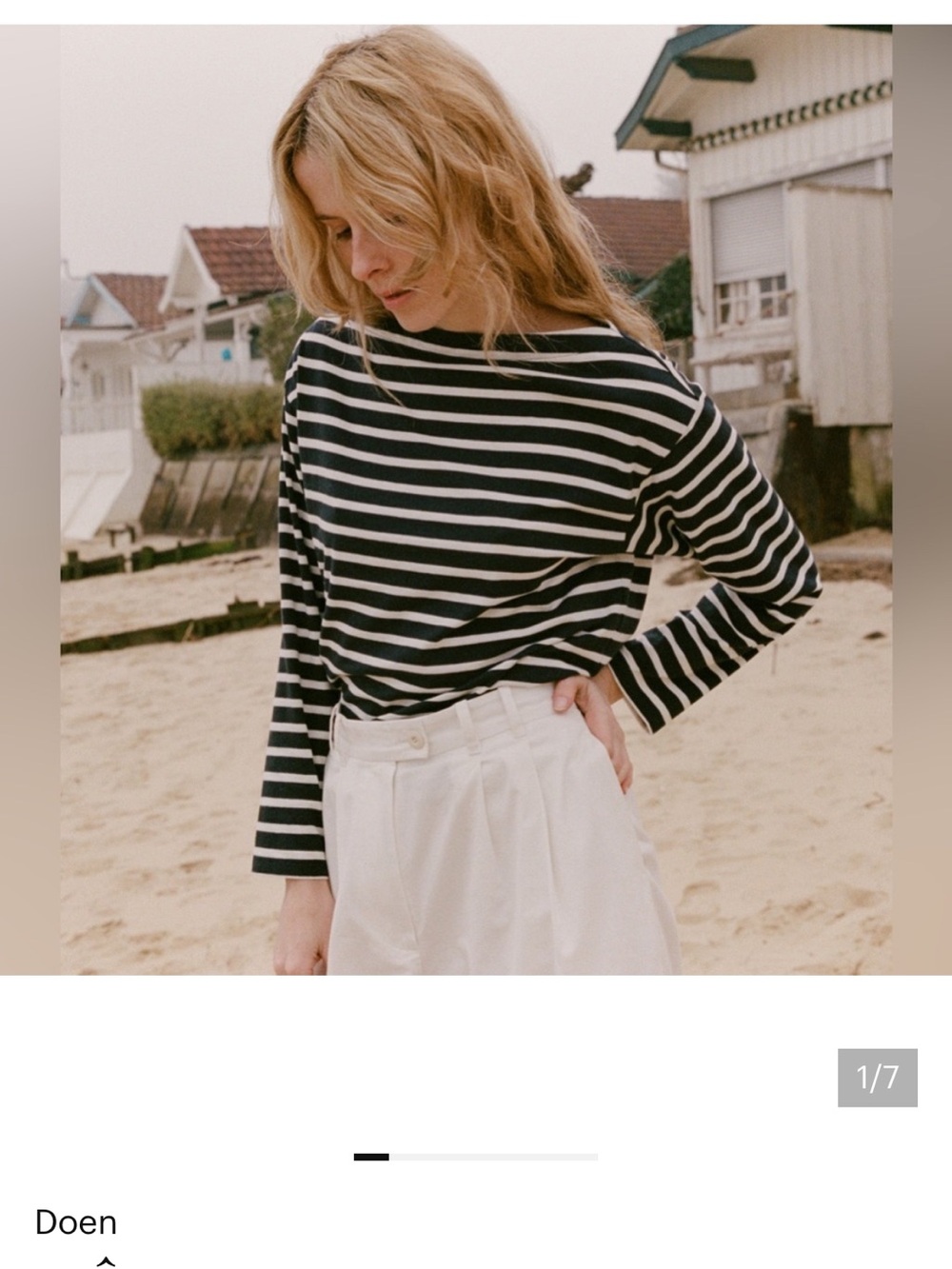 DÔEN  Irene Tee in Breton Stripe XS
